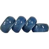 Elegant Glass Colored Napkin Rings, Coordinate with our Linens, Set of 6 or 12, 12 Blue