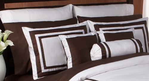 Chocolate Hotel Spa Collection Duvet Comforter Cover 6 piece Bedding Set - Queen Size Chocolate Hotel Spa Collection Duvet Comforter Cover 6 piece Bedding Set - Queen Size