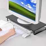 モニター台 キーボード収納可能 ディスプレイスタンド 大型液晶モニター対応モデル ブラック 100-MR013BK