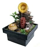 Delight Trading TQ964211 Table Top Water Fountain with Wheel & Candle Holder