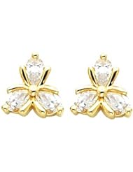 Pair of 14K Yellow Gold Diamond Earrings - 1.20 Ct. -- LIFETIME WARRANTY