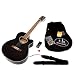 EQ Elektro Akustik Westerngitarre mit eingebautem LCD Stimmger�t und Tuner / Tonabnehmer und Zubeh�rset: gepolsterte Tasche, Gurt, Ersatzsaiten, Stimmpfeife
