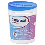 Clearasil Tampons nettoyants Ultra Pore - Réduit visiblement la rougeur et la taille des boutons dacné en seulement 4 heures - 90 tampons