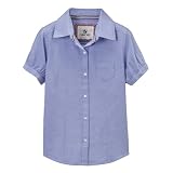 Girls' Cherokee Uniform Short-Sleeve Blouse - Blue