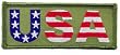 USA Embroidered Patch American Flag Stars Stripes Patriotic Iron-On Emblem