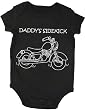 Daddy's Little Sidekick - Hilarious Biker Styled Infants One Piece Black
