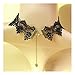 Red Beads Flower Link Popular Girl Gothic Lolita Black Lace Collar Choker Necklace