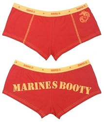 Women's Red Marines Booty Shorts
