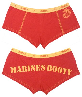 Buy Women’s Red Marines Booty Shorts