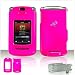 Solid Hot Pink Case Cover for Motorola V8 V9m CDMA RAZR 2 RAZR2 Protective Cell Phone Hard SNAP-ON (optional Belt Clip) [Beyond Cell Packaging]