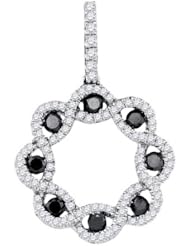 0.75CTW-DIA BLACK DIAMOND PENDANT