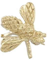 14k Yellow-Gold Bee Brooch by US Gems