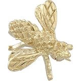 Clevereve's 14K Yellow Gold 18.00X16.00 mm Bee Brooch