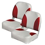 Set of 2, Deluxe Folding Boat Seats, Red