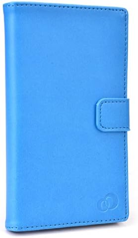 BABY BLUE| PU LEATHER UNIVERSAL PHONE HOLDER WITH STAND| FITS Consumer Cellular Huawei Vision Android Smartphone