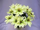Outdoor Living : Artificial Christmas Flower 14 Heads Poinsettia Bush (Cream)