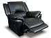Black Genuine Leather Sofa Motion Recliner Sofa Chair