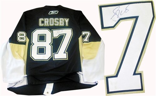 Sidney Crosby Autographed/Hand Signed Authentic Pittsburgh Penguins Jersey
