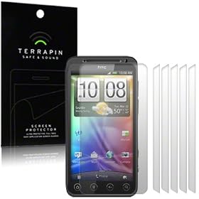 HTC EVO 3D SCREEN PROTECTOR CASE / GUARD / FILM / COVER, 6-IN-1 PACK BY TERRAPIN
