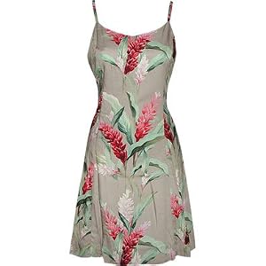 Princess Seam Tailored Fit Sun Dress - Red Ginger Form Fitting A-Line Hawaiian Aloha Style 170 Sun Dress - Mini Style