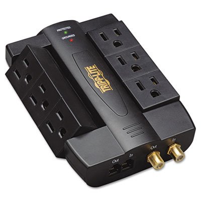 Direct Plug-In Home/Business Theater Surge Suppressor, 6 Outlets