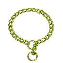 Platinum Pets 3mm Coated Chain Dog Collar 18-Inch, Corona Lime
