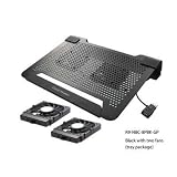Coolermaster Notepal U2 Notebook Cooling Stand Black For 14-17 Inch With Dual 80mm Fans Aluminum