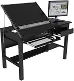 41u70n1gaNL. SL160  Freedom Drafting Table 60x30   Black Frame, Black Surface