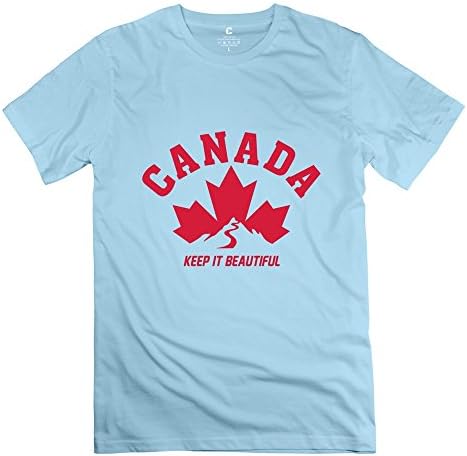 ZYA6W Men CANADA KEEP IT BEAUTIFUL 100% Cotton C\r\nCustom T-Shirt SkyBlue S