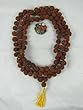 Rudraksha Prayer Mala with Navrgraha Yantra Pendant Spiritual Religious Women's Men's Jewelry