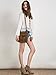 Persun Women White Lace Hem Long Sleeve Plain Blouse