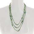 Green Bead Layered Necklace Multi Strands Costume Jewelry Indian