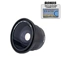 PLR 0.42x HD Super Wide Angle Panoramic Macro Fisheye Lens For The Canon Digital EOS Rebel T3 (1100D), T3i (600D), T1i (500D), T2i (550D), XSI (450D), XS (1000D), XTI (400D), XT (350D), 60D, 50D, 40D, 30D, 20D, 10D, 5D, 1D X, 1D, 5D Mark 2, 5D Mark 3, 7D SLR Cameras Which Has Any Of These (18-55mm, 75-300mm, 50mm 1.4 , 55-200) Canon Lenses