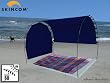 SONNENZELT SONNENSEGEL STRANDMUSCHEL SKINCOM TARP TARPS IN BLAU PREMIUM