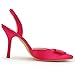 ElegantPark HC1404 Women's Pointy Toe Stiletto Heel Slingbacks Bow Satin Wedding Party Prom Pumps Shoes
