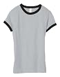 Semi-Sheer Ringer Tee Shirt