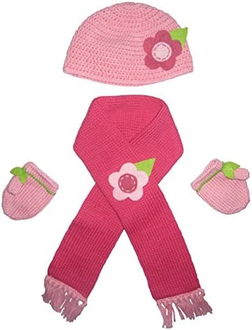 myWallaby Doll Scarf and Hat Set (Pink and Magenta) - Fits 18 Inch Dolls