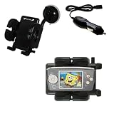 Nickelodean Spongebob Squarepants Multimedia Player car windshield holder with Car Charger - Uses Gomadic TipExchange
