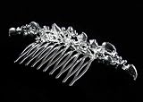 SC Flower Girl Tiara Comb With Crystal Flowers and Leaves C5235