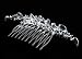 Flower Girl Tiara Comb With Crystal Flowers and Leaves C5235