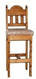 30" Cushioned Bar Stool (Brown) (50.00"H x 17.00"W x 18.00"D)
