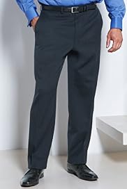 Washable Wool Blend Active Waistband Supercrease® Single Pleat Trousers