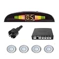wireless silver 4 rear car parking reverse reversing sensor buzzer LED