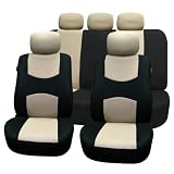 Car Seat Cover Front Airbags Ready and Rear Split 60/40 Fb051 Beige/black 115