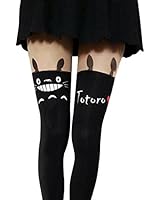 Sanwood Women's Socks Cartoon Animal Tattoo Tights Pantyhose Free, Totoro