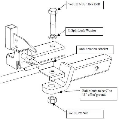 Tilt n Tote Wheelchair Carrier 001 Bolts to any vehicle ball mount or draw bar from TOP MOBILITY