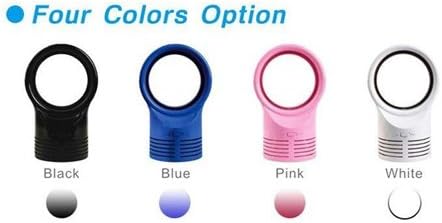 Cwdeal Portable 6" Mini Bladeless Desk Fan Cooler with USB Cable for Home / Office