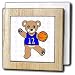 Janna Salak Designs Teddy Bears - Cute Basketball Player Teddy Bear Boy - Tile Napkin Holders