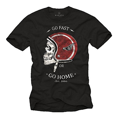 Vintage Motorcycle Helmet T-Shirt for Men - Go Fast Or Go Home