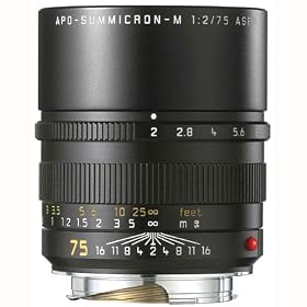 Leica 75mm f/2 Summicron-M Aspherical Manual Focus Lens for M System (11637)
